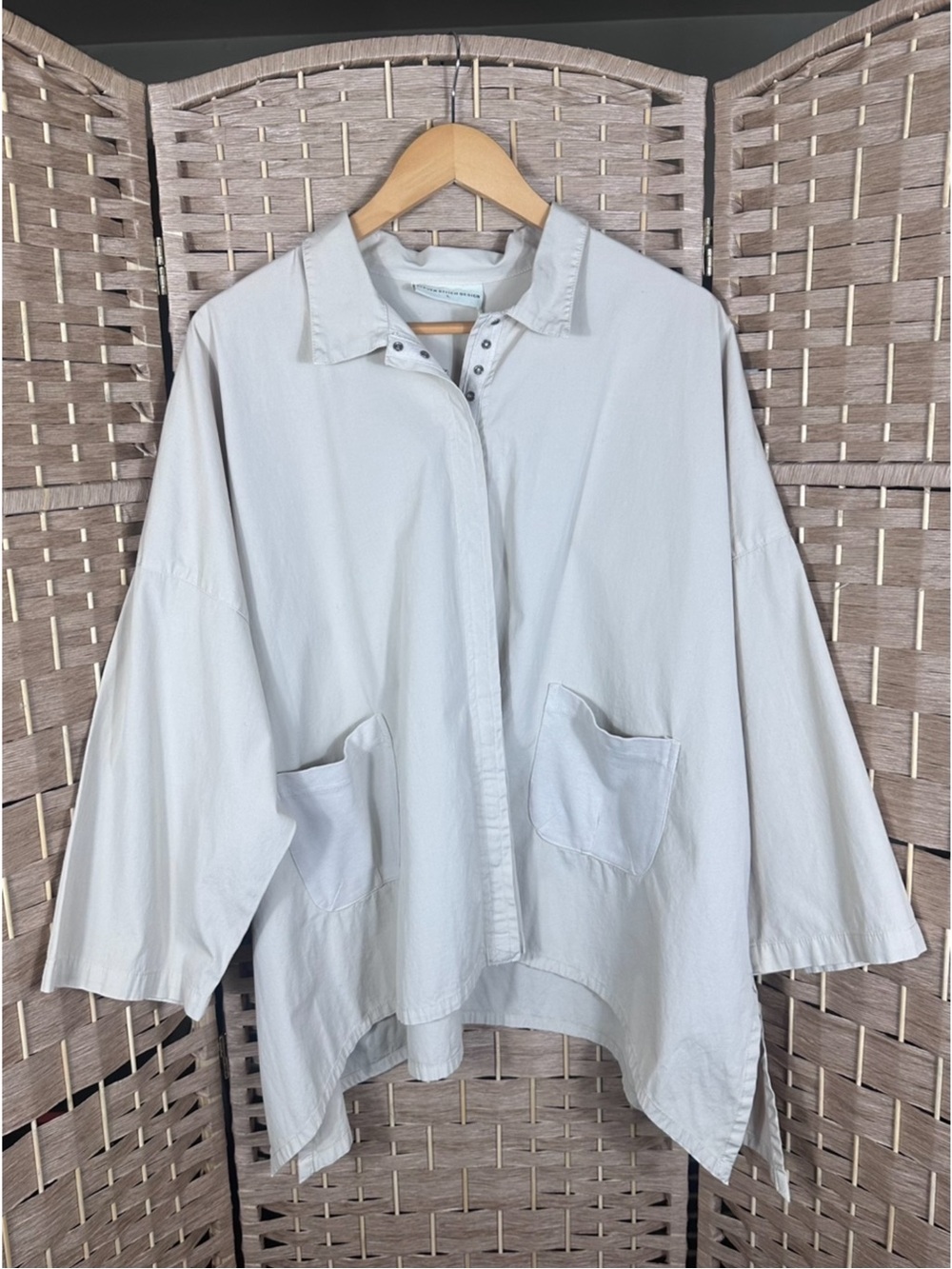 NWT Eleven Stitch Design Cotton Lagenlook Oversized Made in USA Shirt - Size L